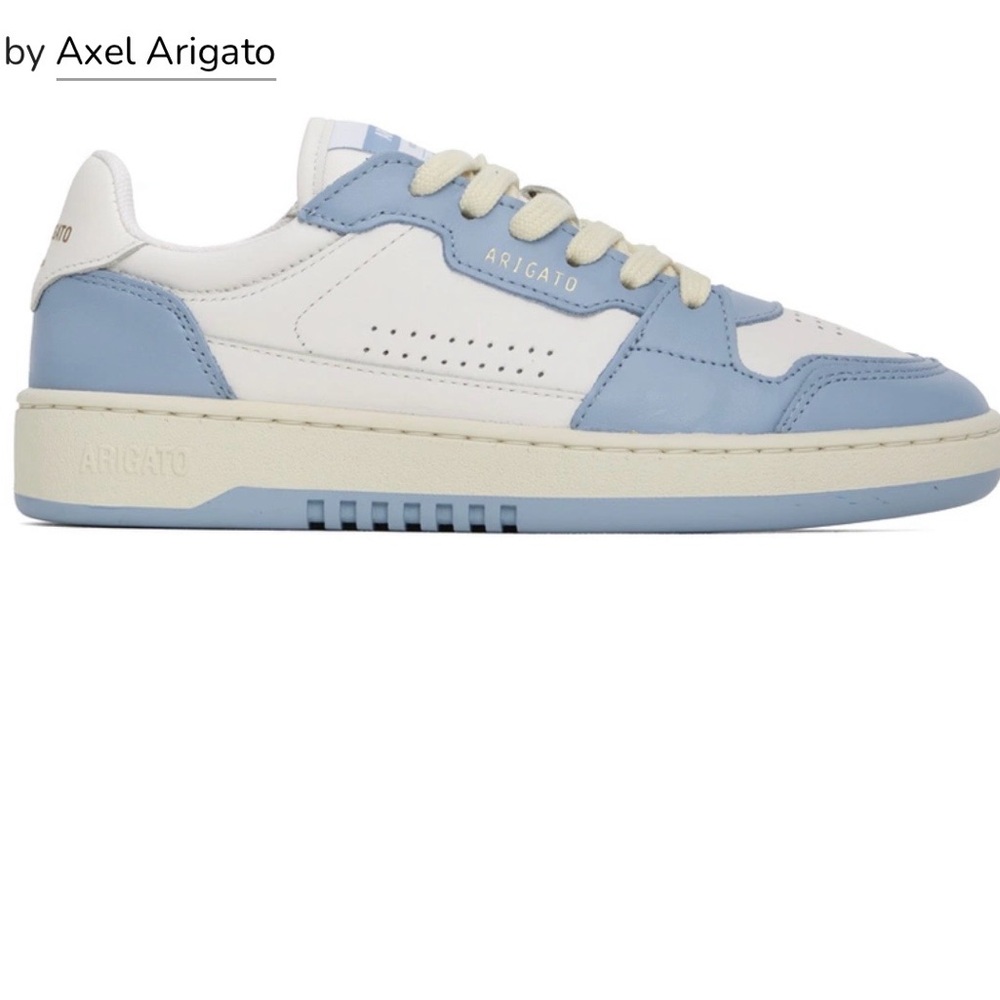 White & Blue Dice Lo Sneakers - Light Blue and White Sneaker